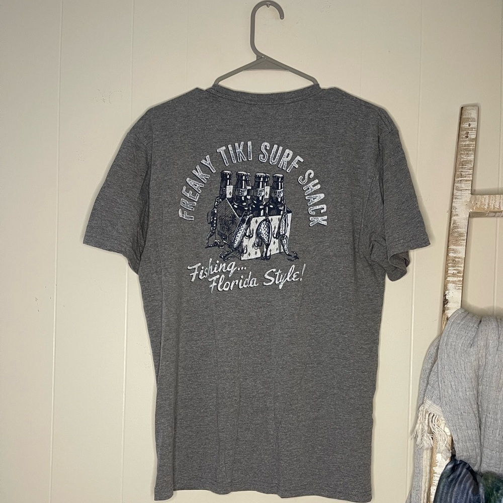 Freaky Tiki Surf Shack T-Shirt | Lightweight | Fits M/L | Like New